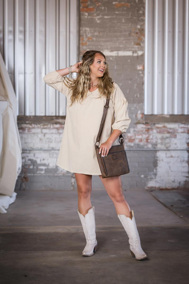 STS Ranchwear Baroness Olivia distressed leather crossbody bag
western leather crossbody purse by STS Ranchwear brown distressed leather western handbag Jennifer Smith STS Ranch