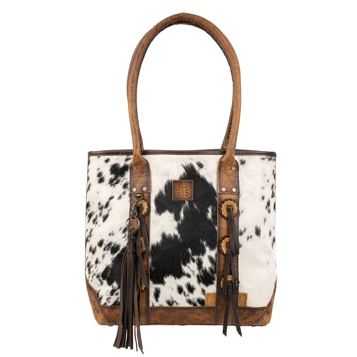 STS Ranchwear Guadalupe Cowhide Palomino Tote Bag