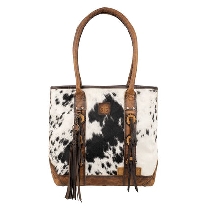 STS Ranchwear Guadalupe Cowhide Palomino Tote Bag