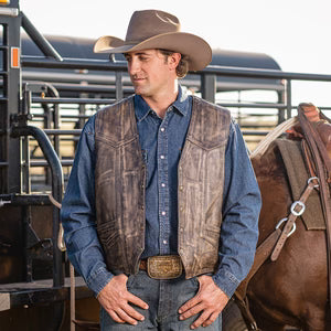 The Chisum Vintage Leather Vest