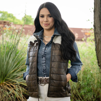 Ladies Adalyn Vest - Tobacco Brown