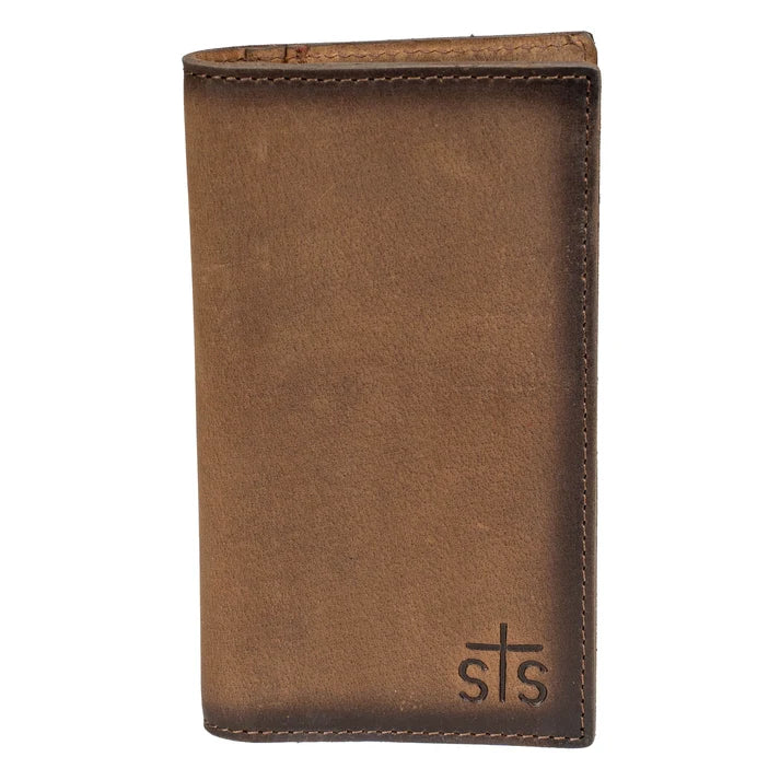 STS Ranchwear Foreman Long Bifold Men's Full-Grain Leather Wallet