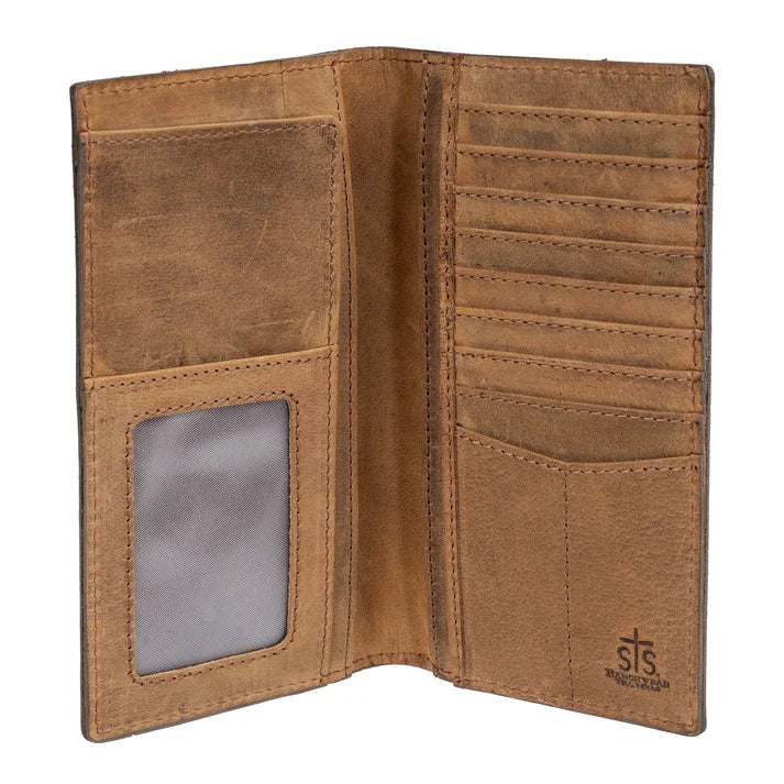 STS Ranchwear Foreman Long Bifold Men's Full-Grain Leather Wallet