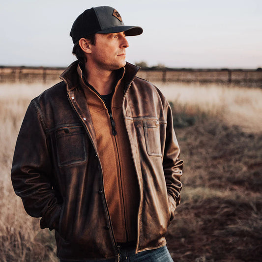 MENS JESSE JAMES JACKET - TOFFEE