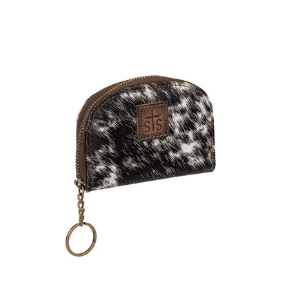 STS Ranchwear Cowhide Adlee Keychain Wallet designed by Jennifer Smith STS Ranch 3/4 view