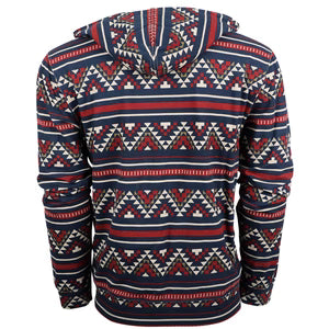 UNISEX SLOANE 1/4 SNAP NAVY AZTEC PULLOVER