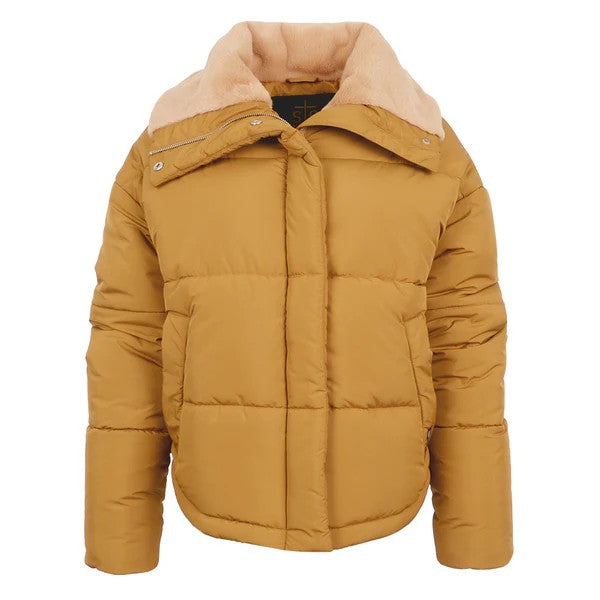 LADIES NOVA CAMEL QUILTED JACKET