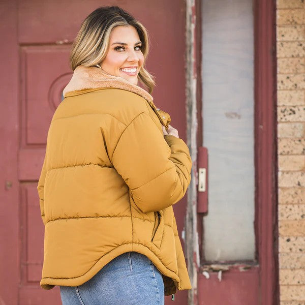 LADIES NOVA CAMEL QUILTED JACKET