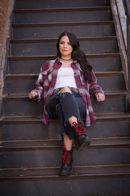 BAILEY AMERICANA PLAID OVERSIZED SHACKET