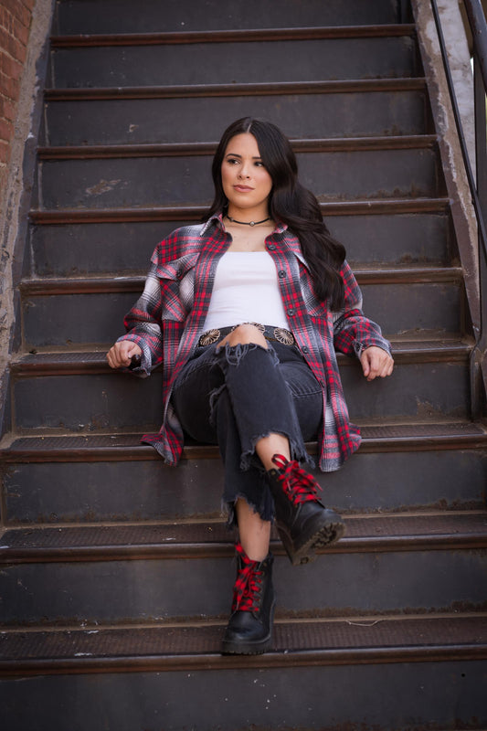 BAILEY AMERICANA PLAID OVERSIZED SHACKET