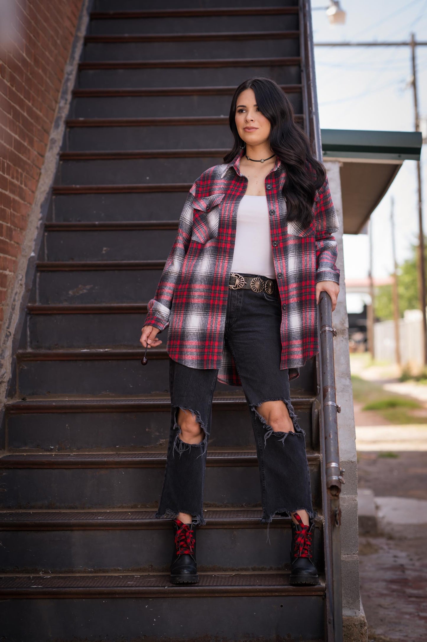 BAILEY AMERICANA PLAID OVERSIZED SHACKET
