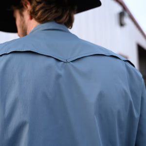 MENS FISCHER LONG SLEEVE PEARL SNAP SHIRT - KHAKI