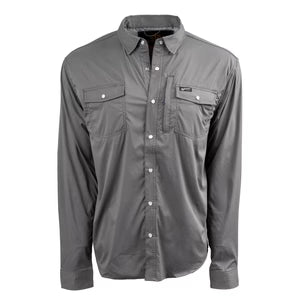 MENS FISCHER LONGSLEEVE PEARL SNAP SHIRT - GRAY