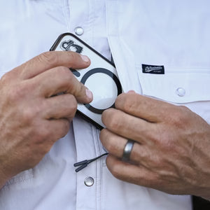 MENS FISCHER LONG SLEEVE PEARL SNAP SHIRT - KHAKI