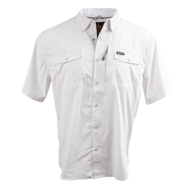 Men's Fischer Short Sleeve Pearl Snap Shirt - White