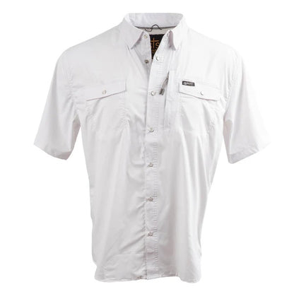 Men's Fischer Short Sleeve Pearl Snap Shirt - White