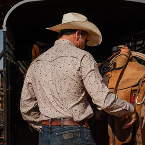 Mens Fischer Shirt Khaki Willy Print