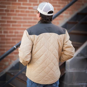MENS PAGOSA JACKET KHAKI QUILTED JACKET