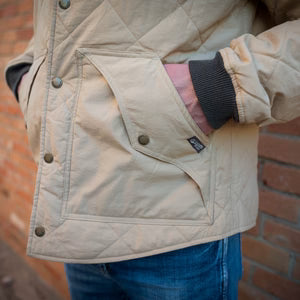 MENS PAGOSA JACKET KHAKI QUILTED JACKET