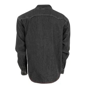 MENS JHETT BLACK PEARL SNAP DENIM SHIRT