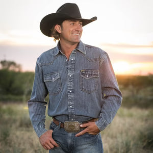 MEN'S DUKE DENIM PEARL SNAP SHIRT