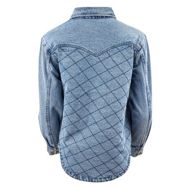 Ladies Palo Duro Quilted Denim Jacket