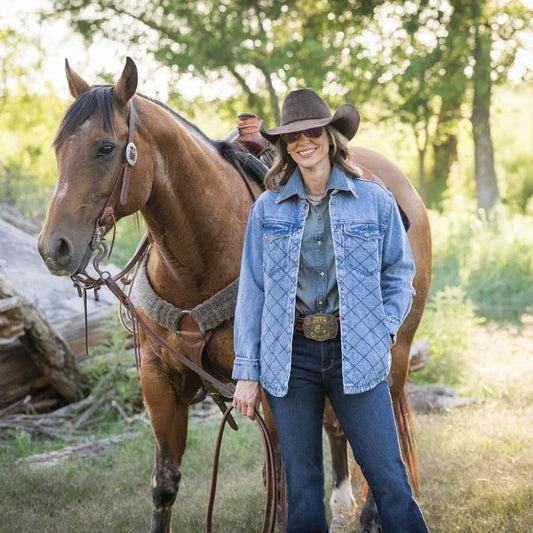 Ladies Palo Duro Quilted Denim Jacket