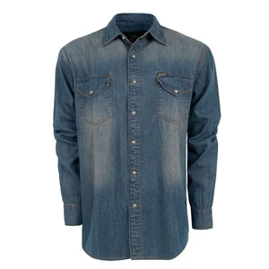 MENS PARKER DENIM PEARL SNAP SHIRT