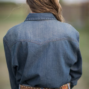YOUTH PARKER DENIM PEARL SNAP SHIRT