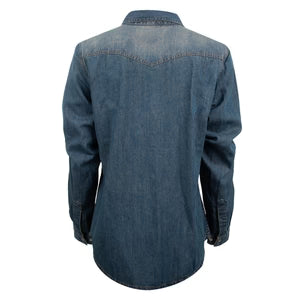 LADIES PARKER DENIM PEARL SNAP SHIRT