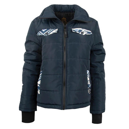 LADIES CRAZY JANE QUILTED JACKET NAVY