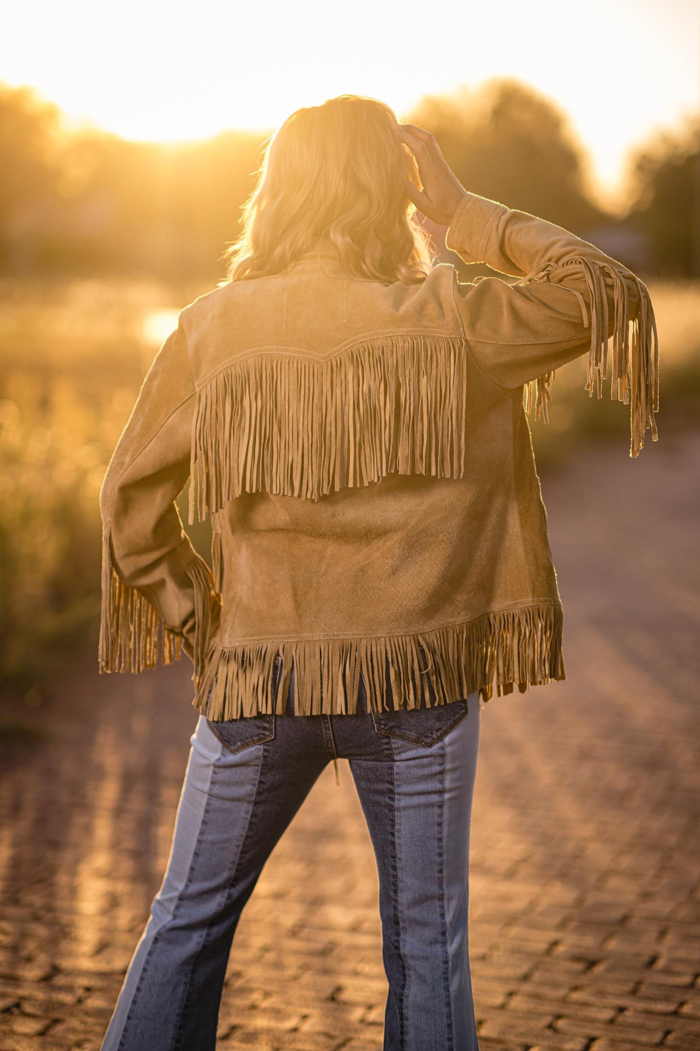THE ELSA CAMEL SUEDE JACKET