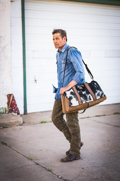 Cowhide Saltillo Duffle