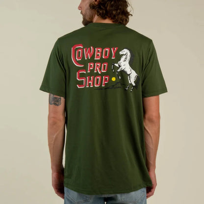 Sendero Provision Company Cowboy Pro Shop Army Green T-Shirt
