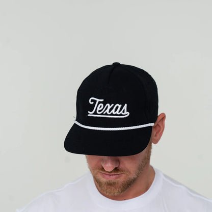 Texas Script Cap- Black