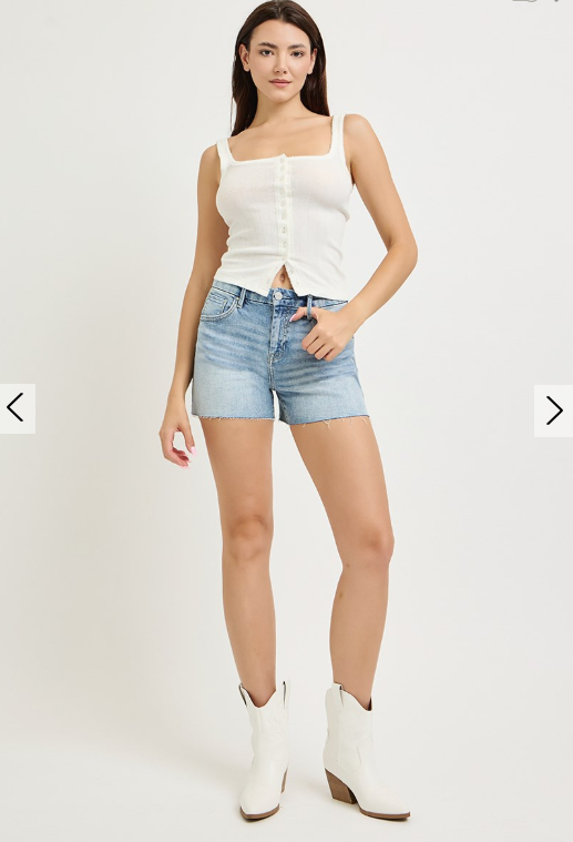 Risen Relaxed Slouch Denim Shorts – Light Wash Women's Boutique Shorts