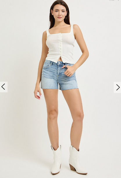 Risen Relaxed Slouch Denim Shorts – Light Wash Women's Boutique Shorts