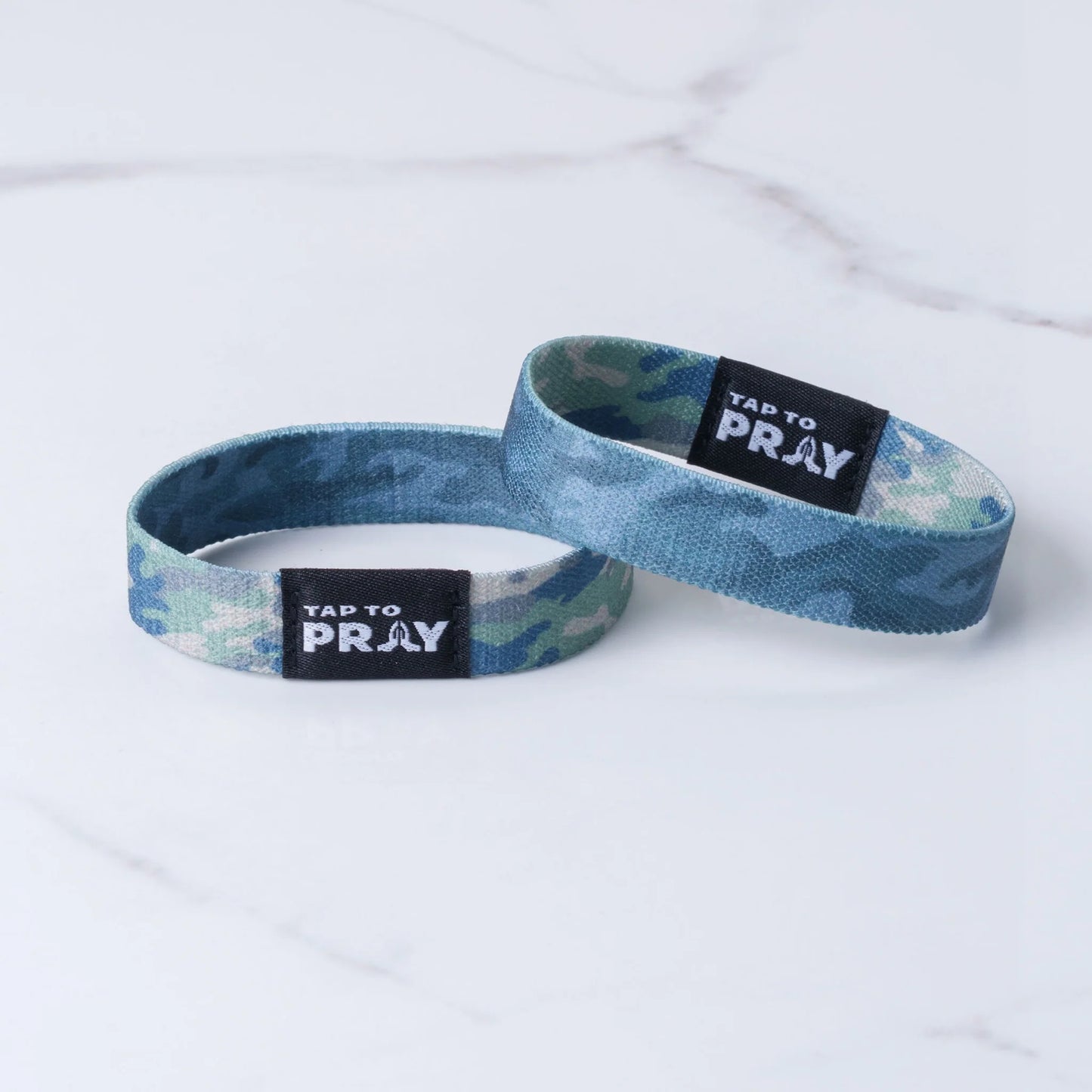 Tap To Pray Wristbands - Green & Charcoal Camo