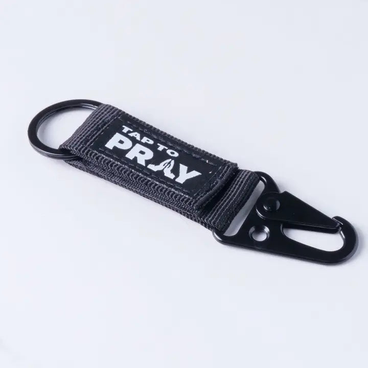 Tap To Pray Wristbands - Tactical Carabiner Keychain Black