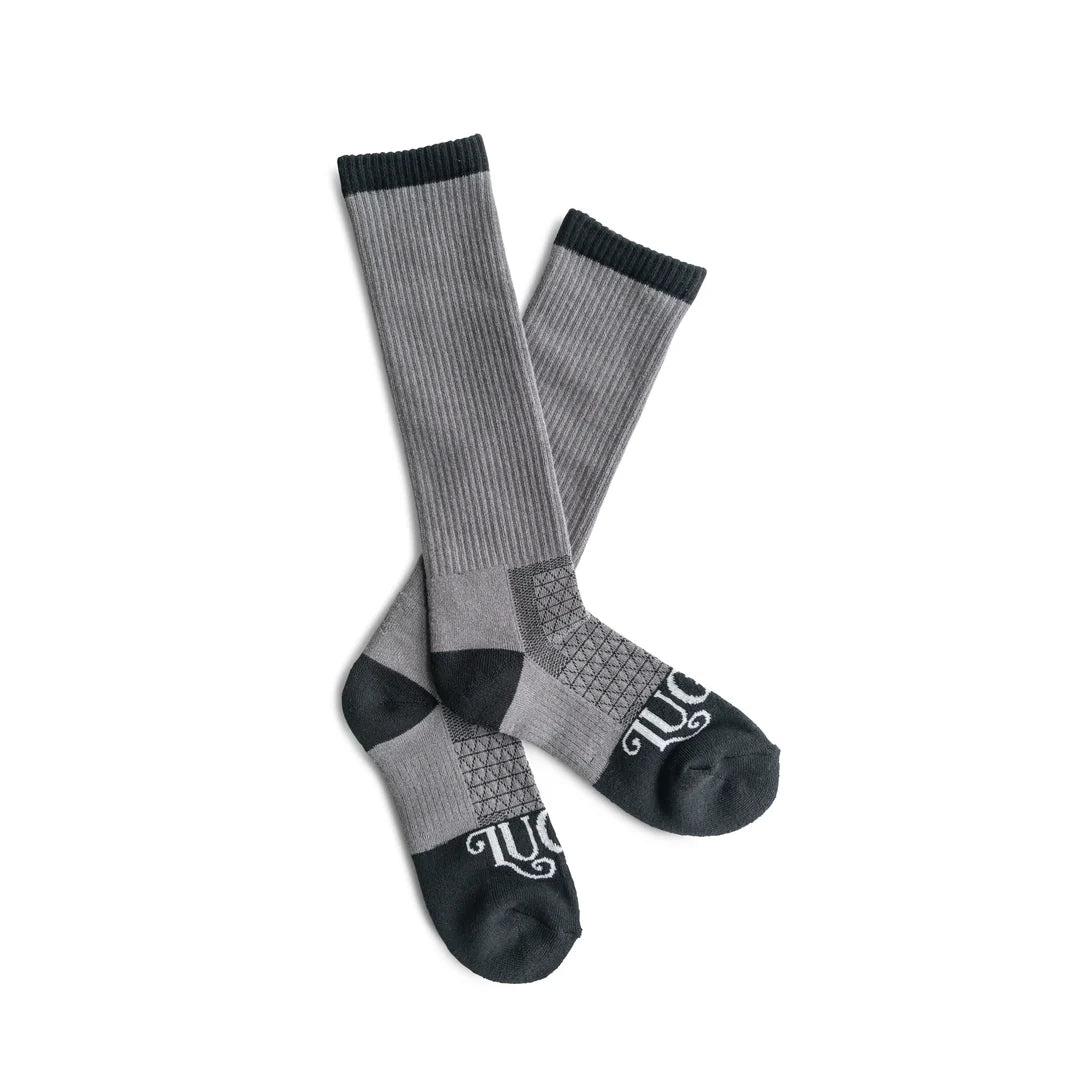 Lucky Chuck The Cowboy Gray Performance Boot Socks