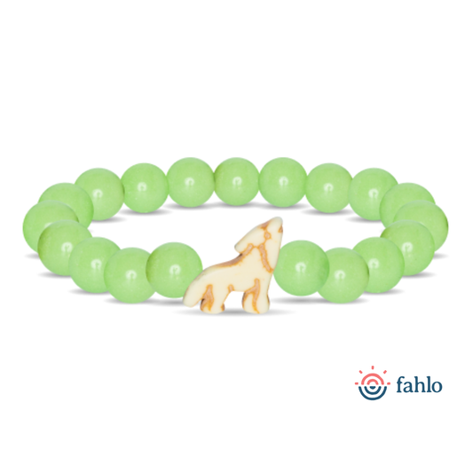 The Scout Bracelet - Wolf - Glow in the Dark Sage