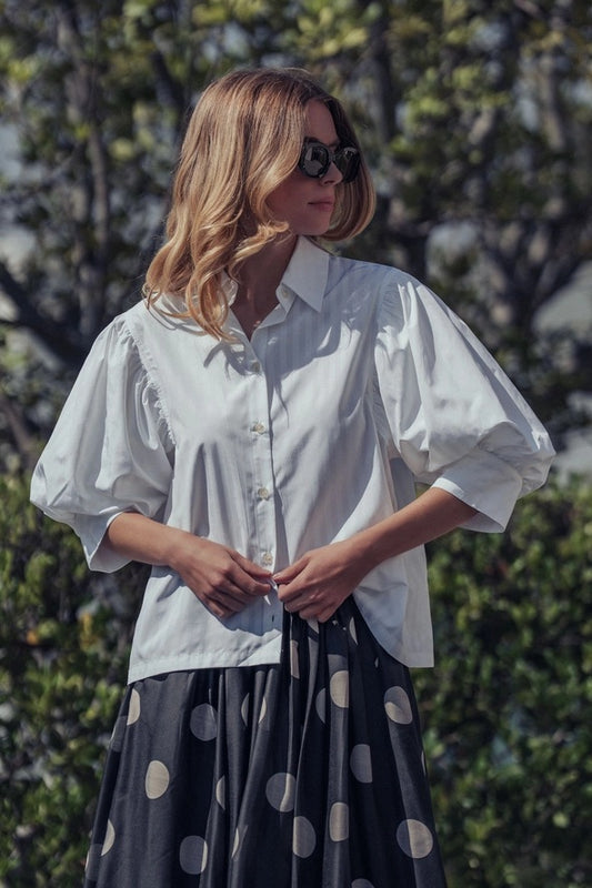 Western Boho White Stripe Shirt