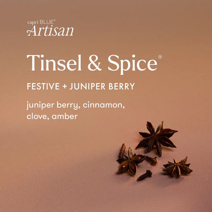 Capri Blue Tinsel & Spice Artisan Winter Bazaar Signature Candle – 19 oz