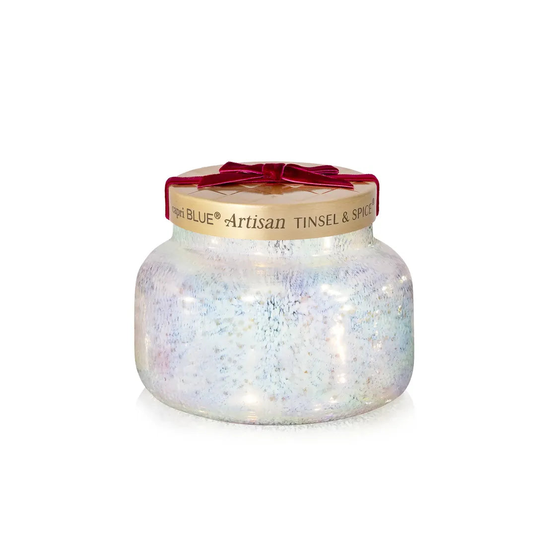 Capri Blue Tinsel & Spice Artisan Winter Bazaar Signature Candle – 19 oz