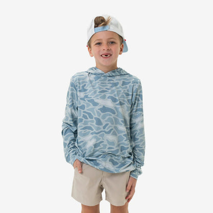 Burlebo Youth Seaside Camo Performance Hoodie