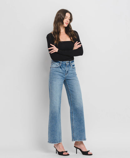 FM - HIGH RISE WIDE LEG JEANS ELBE RIVER