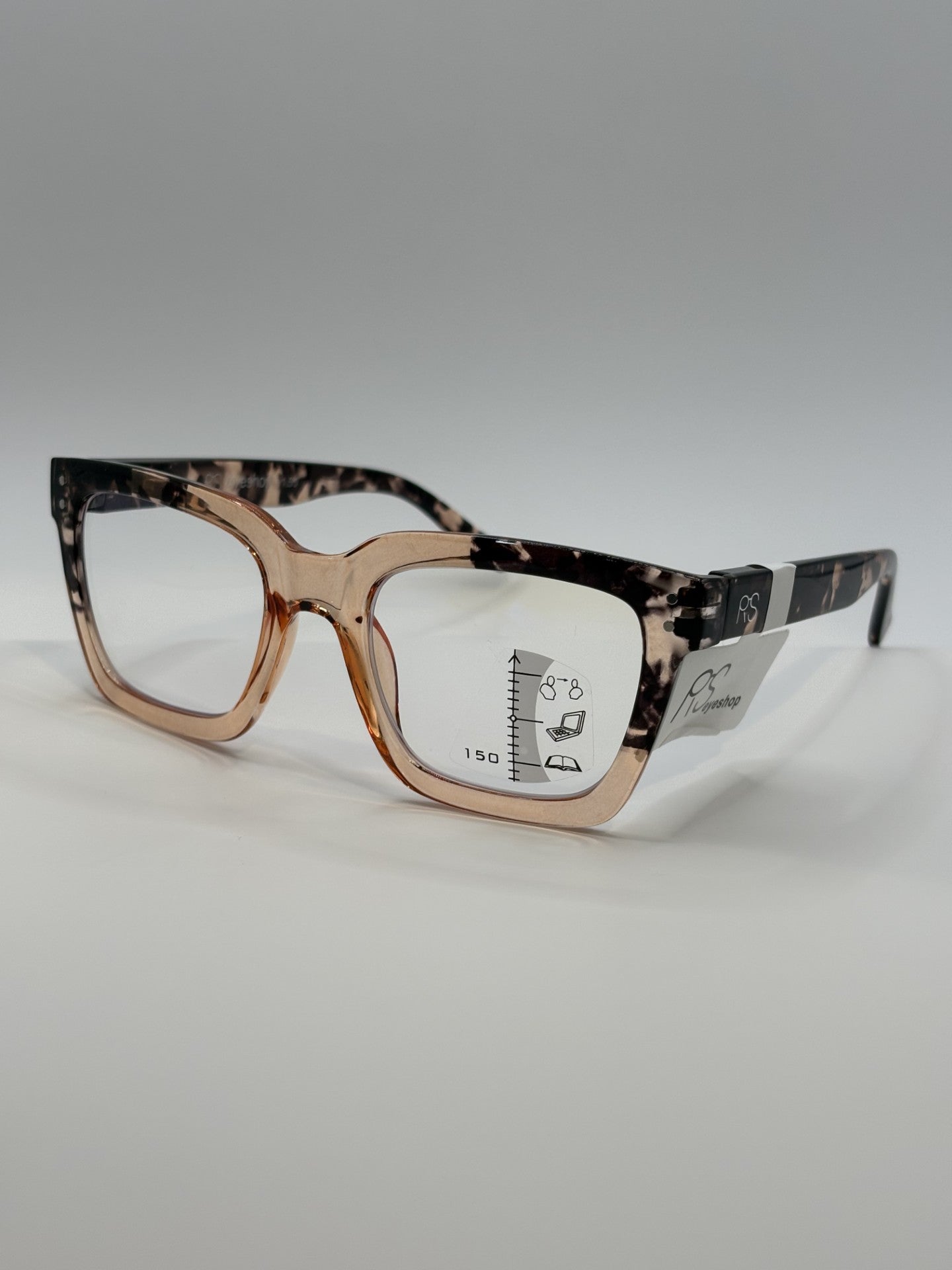 RS Eyeshop Pink & Tortoise Progressive Readers – Fashion Reading Glasses for Women
