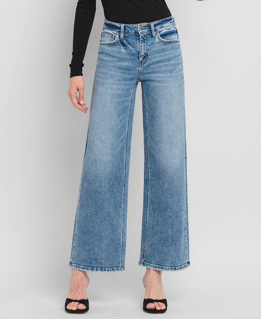 FM - HIGH RISE WIDE LEG JEANS ELBE RIVER