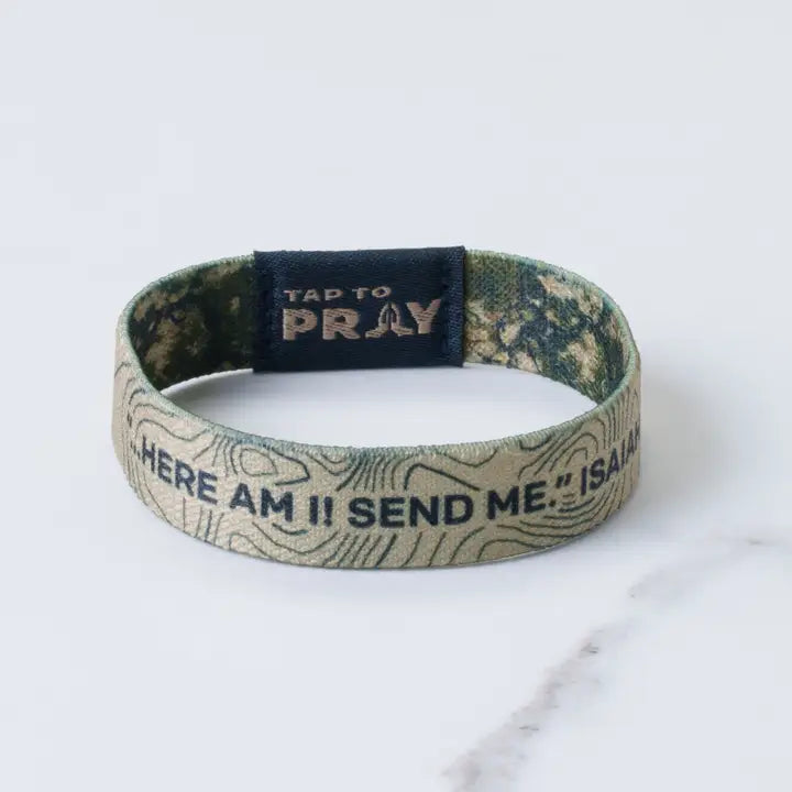 Tap To Pray Wristbands - Valor Camo & Isaiah 6:8