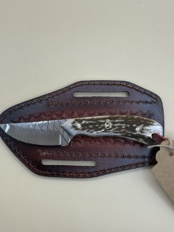 STS Ranch x Exotic Texas Knives Branding Pen D2 Arrowhead Knife with Elk Handle